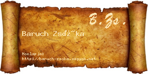 Baruch Zsóka névjegykártya